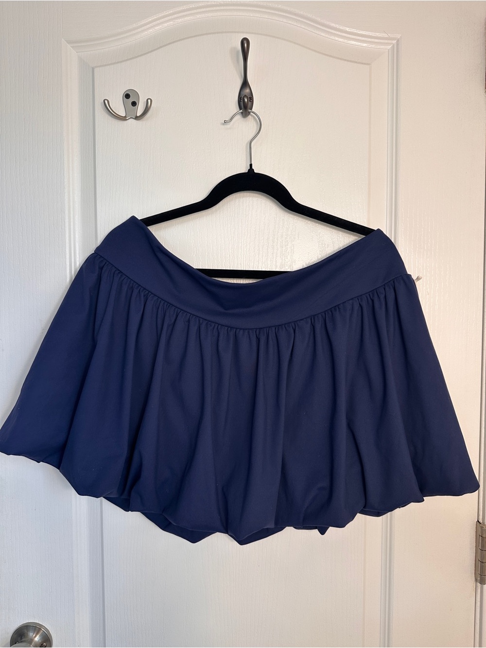 Anthropologie Deep Navy Full Circle Bubble Hem Skirt